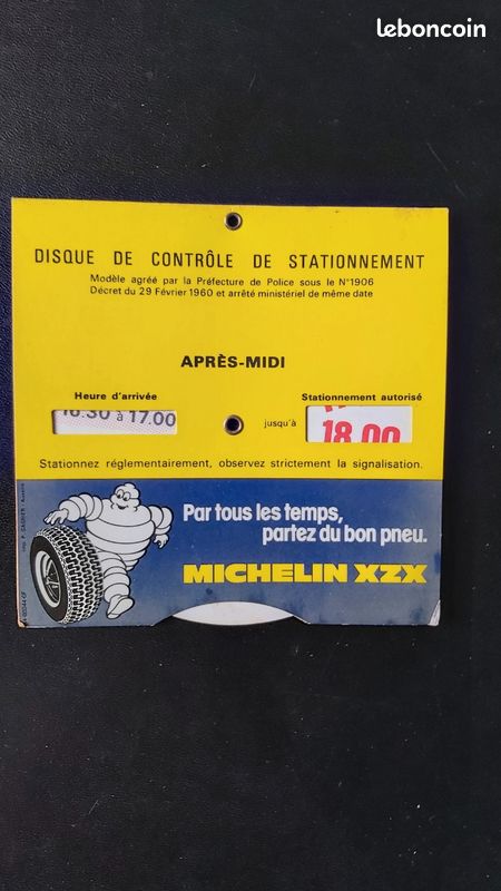 Disque de stationnement vintage Michelin XZX (image 1)