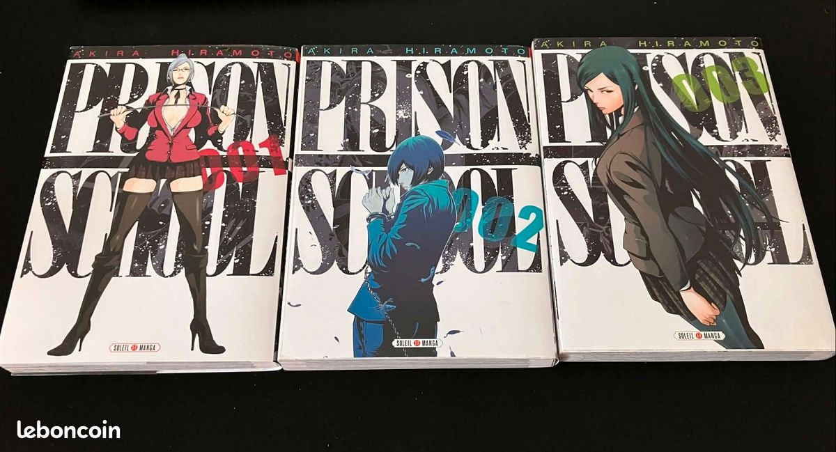 Mangas Prison School tomes 1 à 3 – Akira Hiramoto – quasi neuf (image 1)