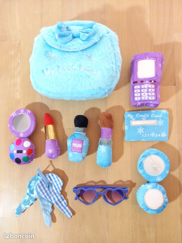 👜 Sac à main doudou et ses accessoires en tissu pour tout-petit (image 2)