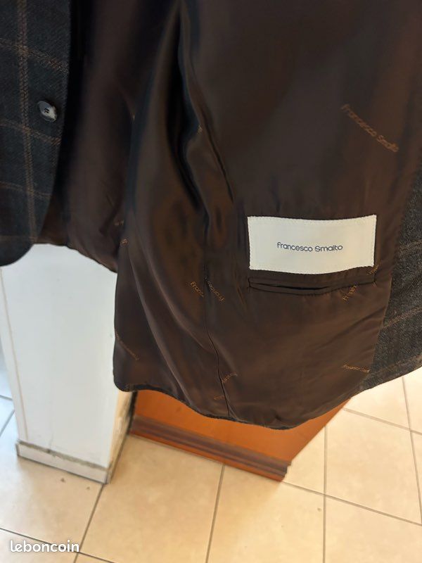 Veste Francesco Smalto Bleu - Taille 52, Occasion Très Bon état, Costume Homme