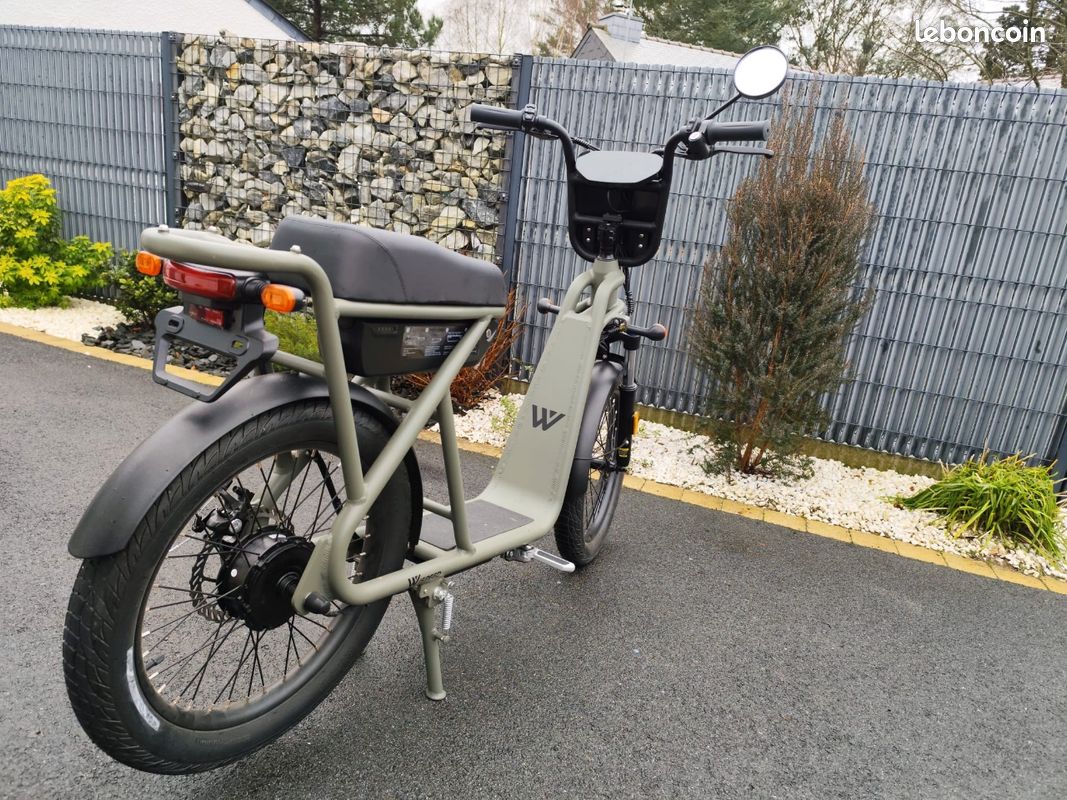 Vélo mobylette WISPEED WIMOB Plus Kaki - Homologuée (image 2)