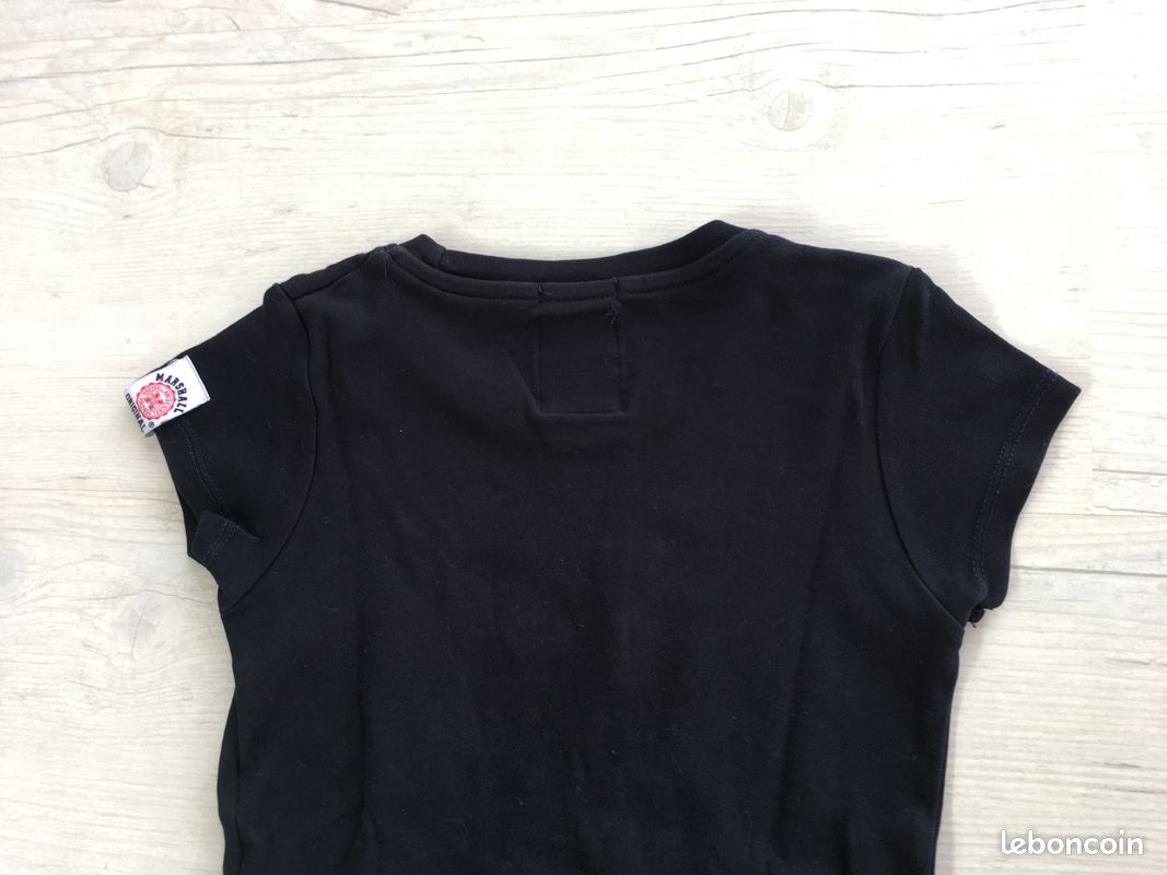 T-shirt Matalan Fille 10 Ans – Noir à Col B Et Nœud – Manches Longues – Occasion