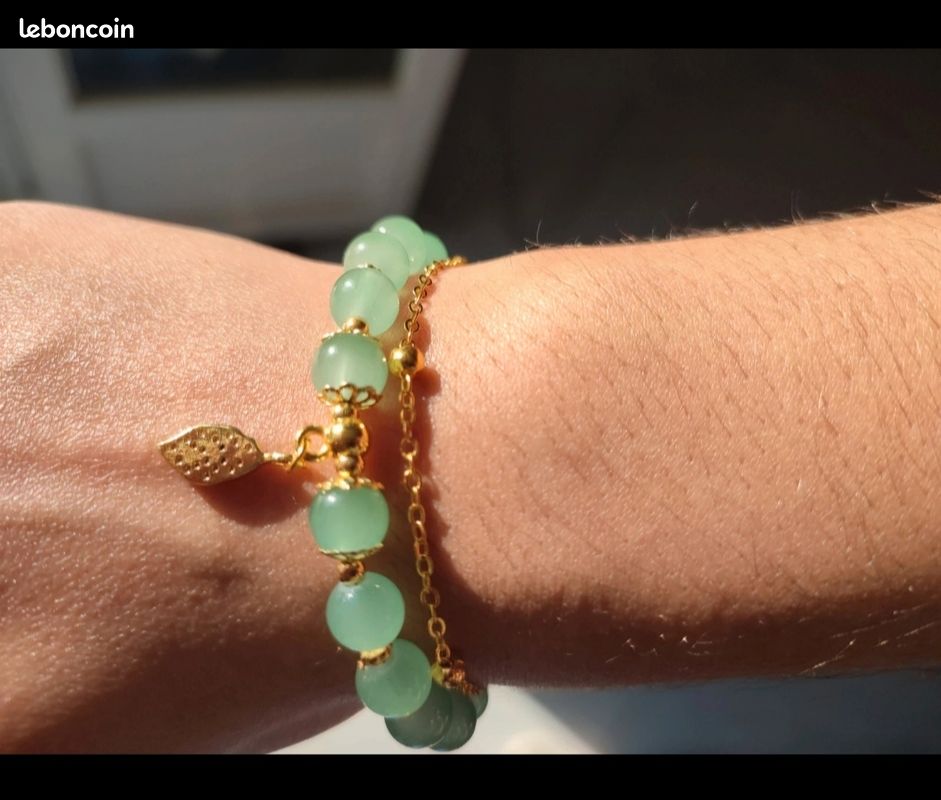 Bracelet perles Jade hetian (image 1)