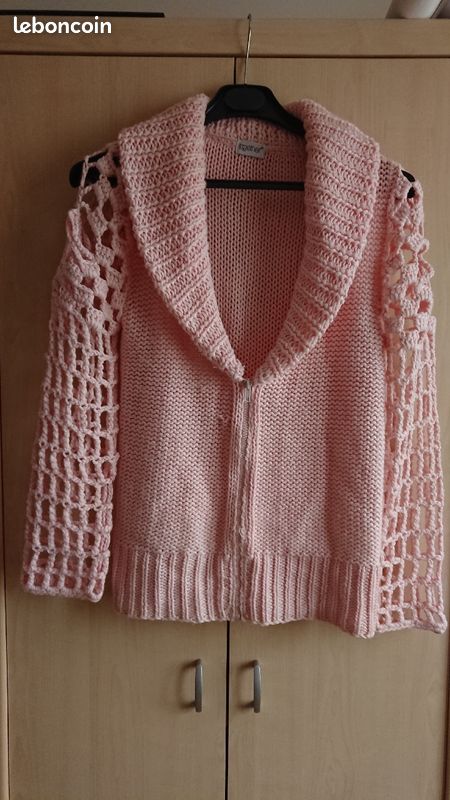 Gilet rose pâle (image 1)