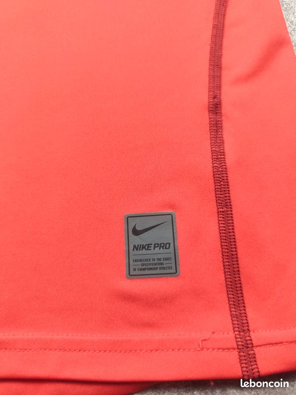 T-shirt Nike Pro Dri-FIT Fitted compression orange corail taille L - training / fitness - 049 (image 2)