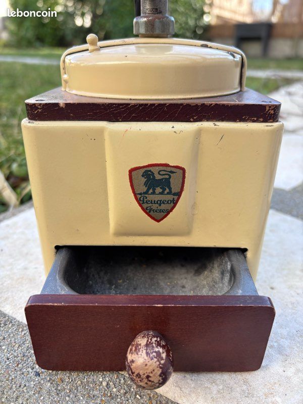 Ancien Moulin à Café ODAX en Bois Mécanique - Vintage Français