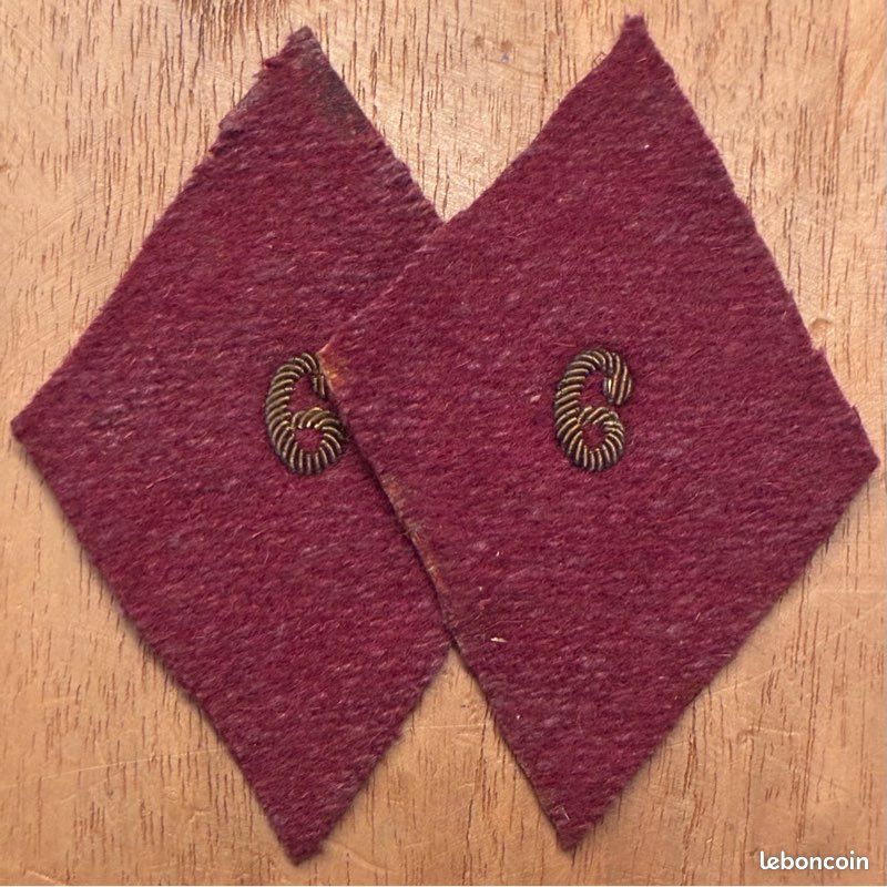 6e Section du Service de Santé des Armées SSA, losange modèle 1945, insigne de collection (image 1)