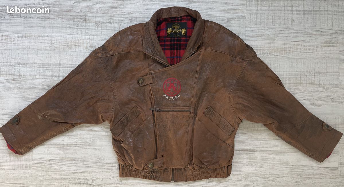 Blouson Cuir Homme Arturo BLOUSON Cuir Homme ARTURO Vintage L/XL