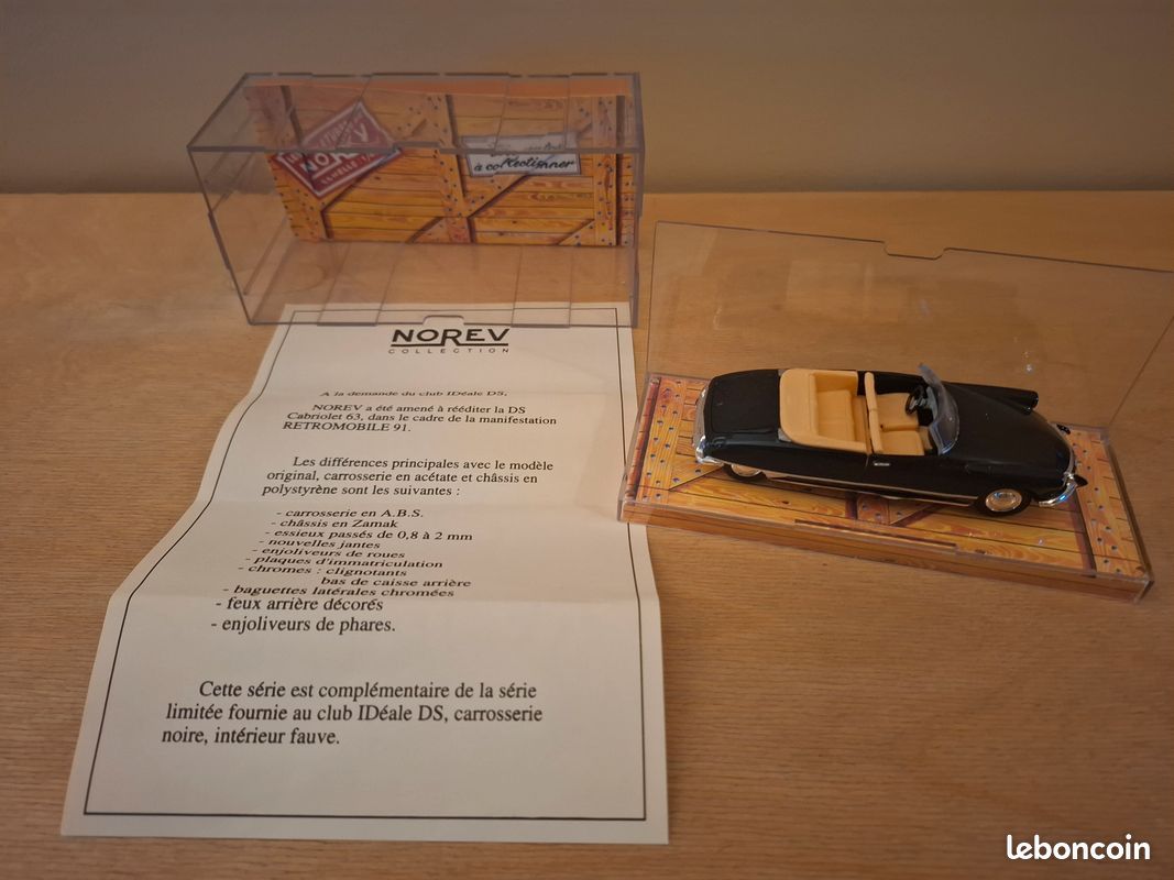 Norev 1/43 - Citroën DS 19 Cabriolet Noire - Année 1963 - Très Bon état
