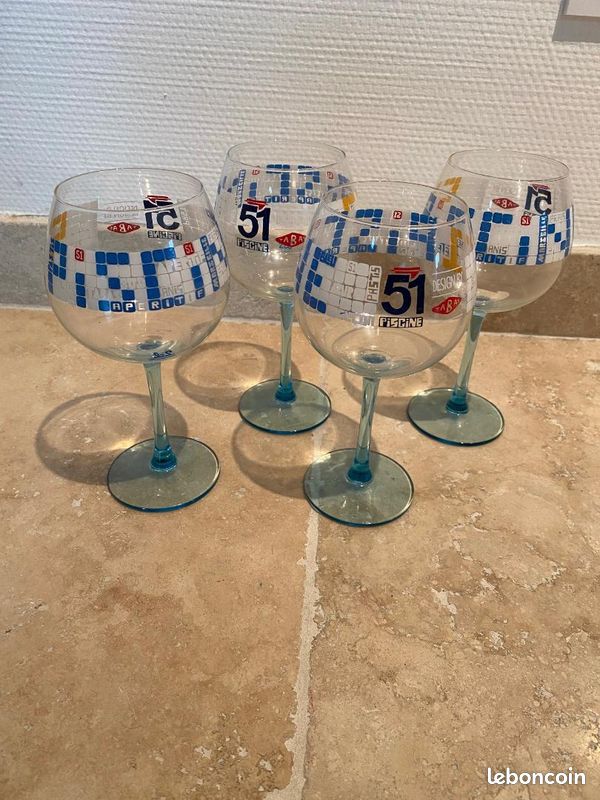6 Anciens Verres Pastis 51 sur Gens de Confiance