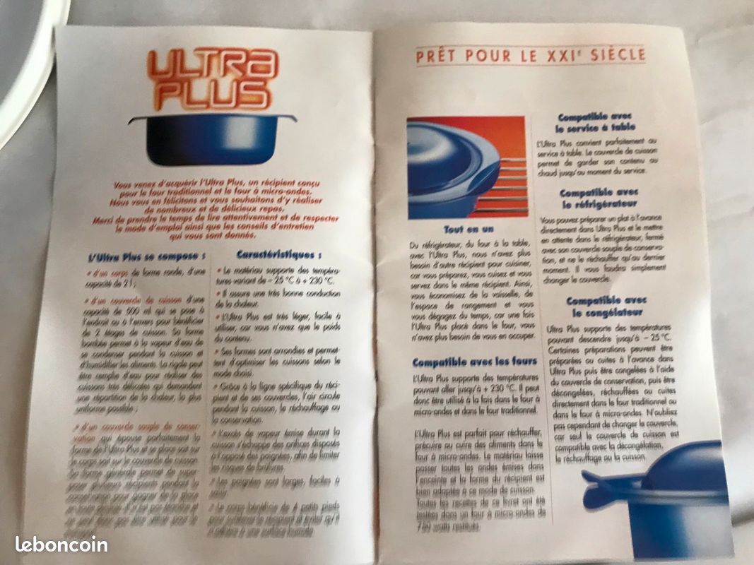 Neuf dans emballage - Cocotte Ultra Plus ronde, 2 litres, pour cuisson four traditionnel ET micro ondes ET congélation, + notice + livret de recette + couvercle de conservation, Tupperware (image 13)