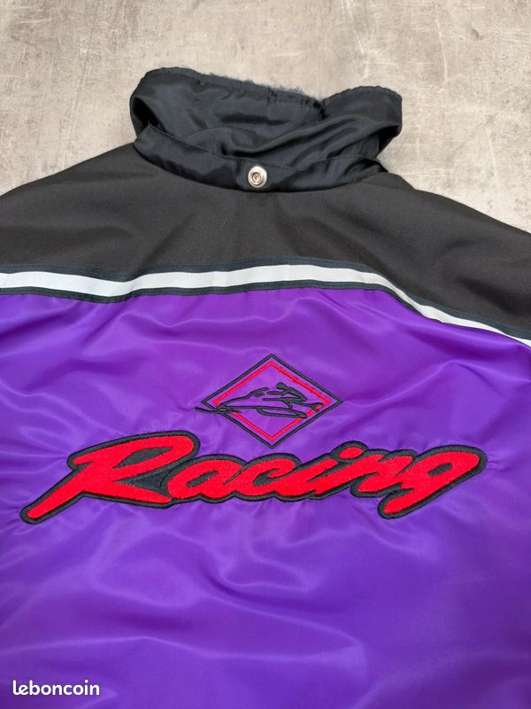 Manteau de ski-snowboard Durasuit racing vintage colorblock violet rouge taille S homme logo brodé (image 6)