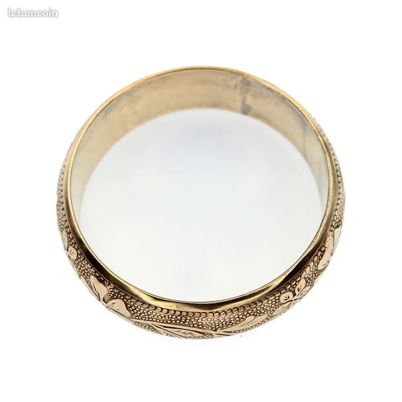 Bracelet Vintage En Métal Doré Rétro - Pièce Unique Pour Collection