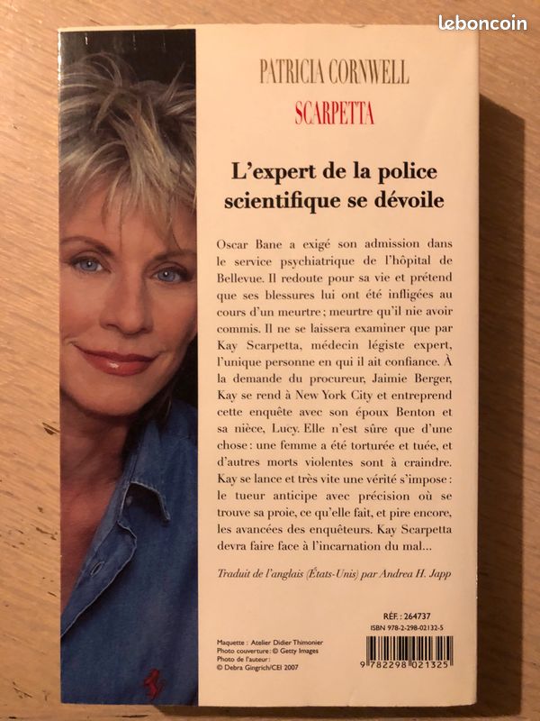 Livre Scarpetta de Patricia Cornwell (image 2)
