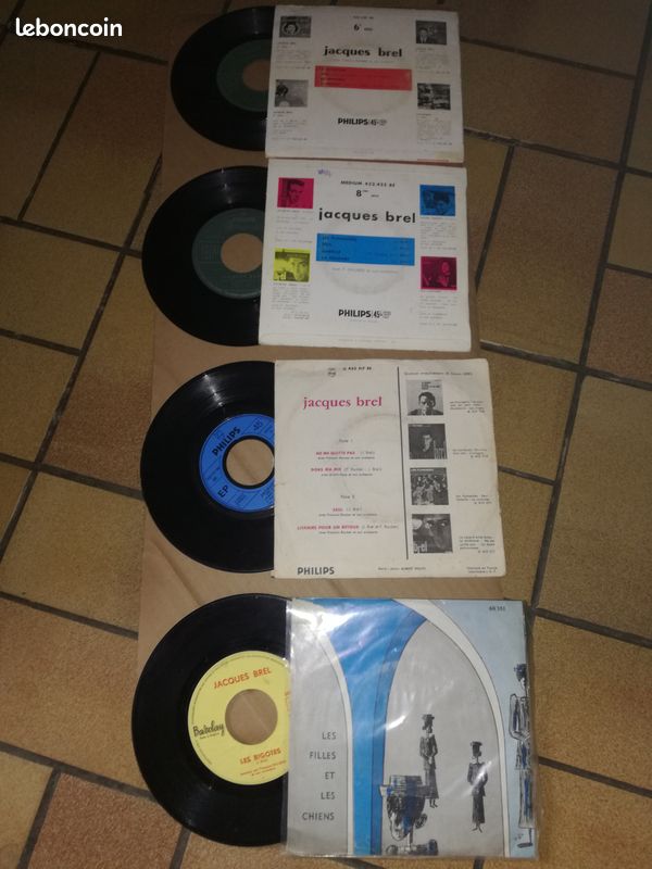 Jacques Brel * Lot de 4 Disques 45 Tours * EP * SP * N° 3 (image 2)