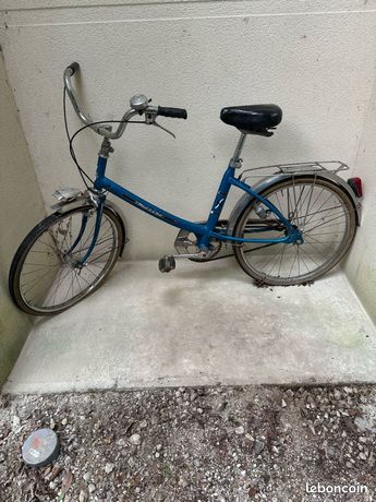Vélo Vintage Peugeot Femme, Métal Vert/gris, Style Nouveau, Vélo De Ville Collection #C442