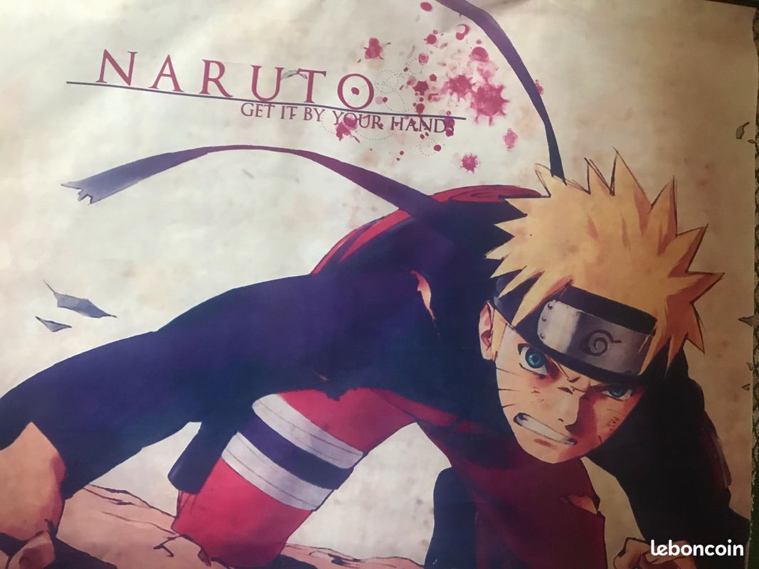 Grand poster rare Naruto 60x70 décoration murale (image 2)