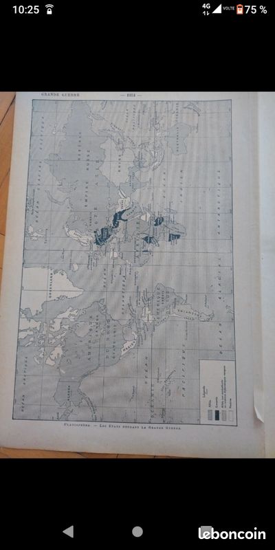 Carte la grande guerre front français planisphère Larousse (image 7)
