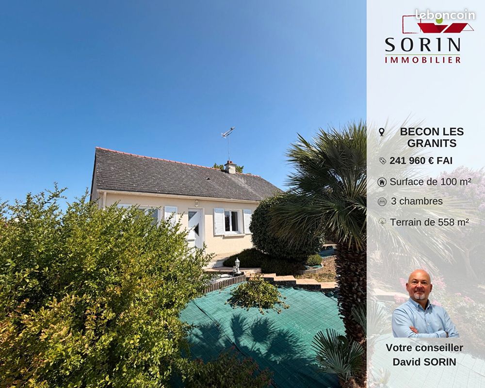 Maison 4 pièces 100 m² · à Bécon-les-Granits · 100 m² · 241 960 €