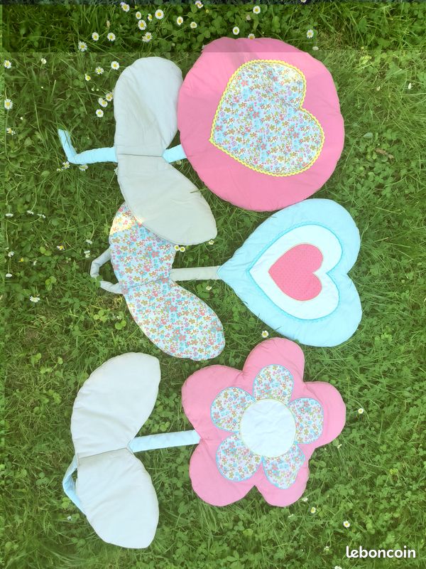 Fleurs en tissu facon patchwork (image 1)