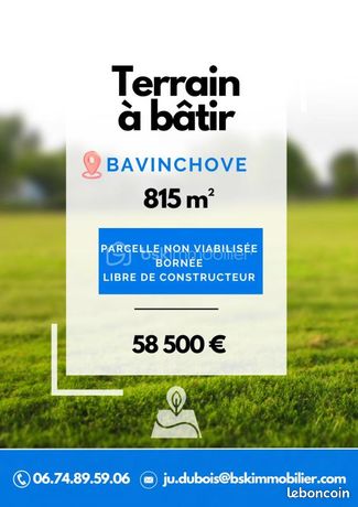 Terrain 815 m² Bavinchove