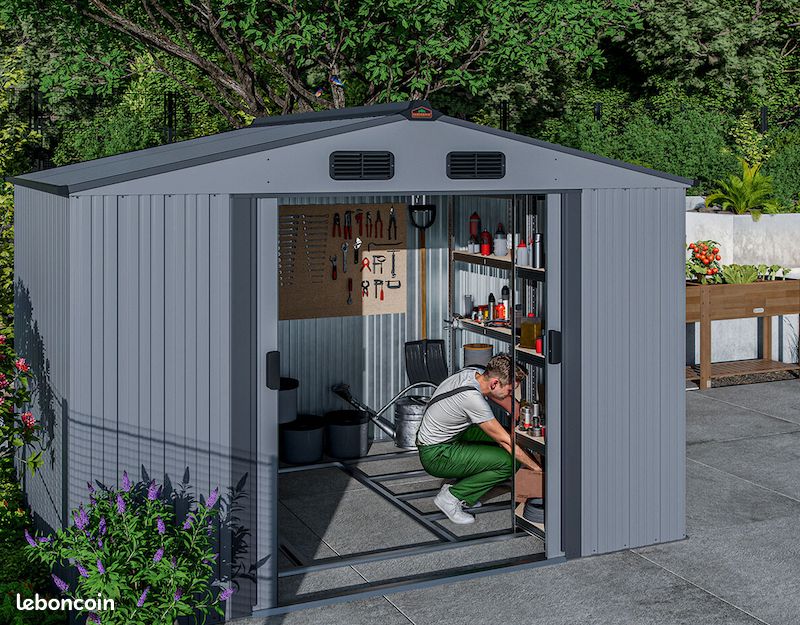Abri de jardin métal - 5m² – 260x205x180cm - cabane de jardin – cabanon - Livraison gratuite en Europe (4 à 8 jours) ⭐⭐⭐ (image 3)