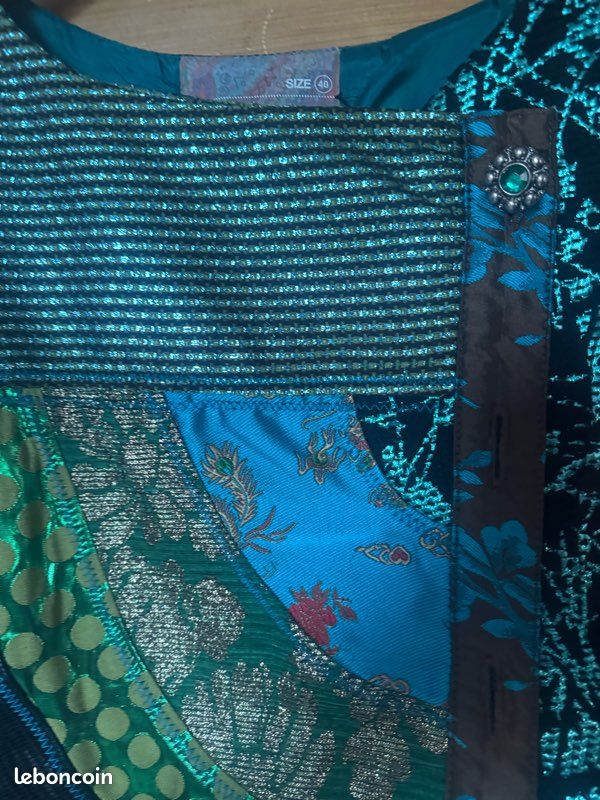 Blouse Desigual Verte Taille L - Neuve Avec Étiquettes (Prix D'origine 89€)