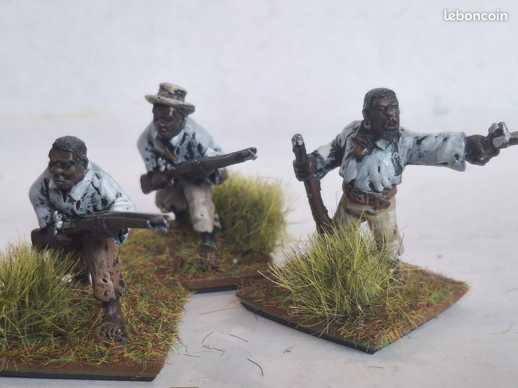 6 Figurines métal 28mm peintes : pirates (308) (image 1)