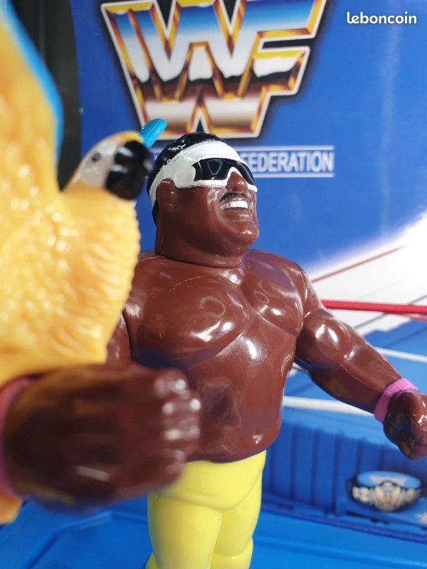 Figurine WWF Hasbro Koko B. Ware Avec Frankie Le Perroquet - 1991 - Vintage