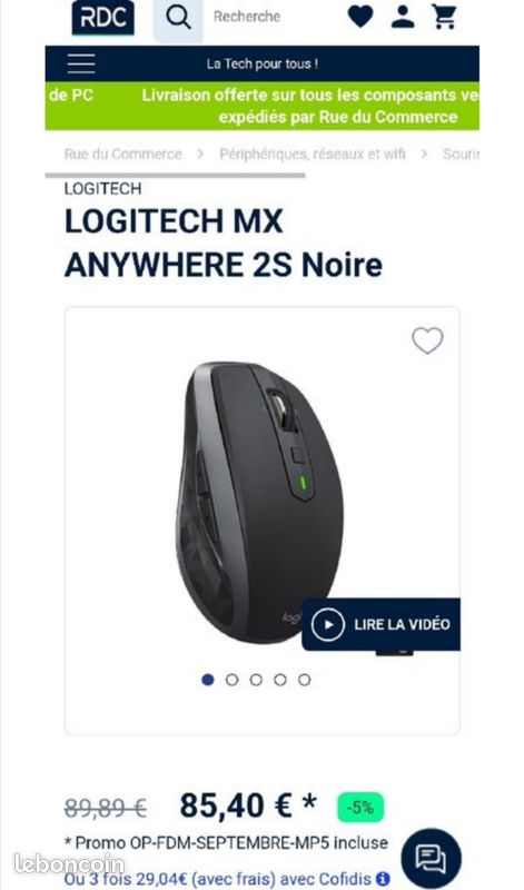 Souris logitech anywhere 2s noir (image 3)