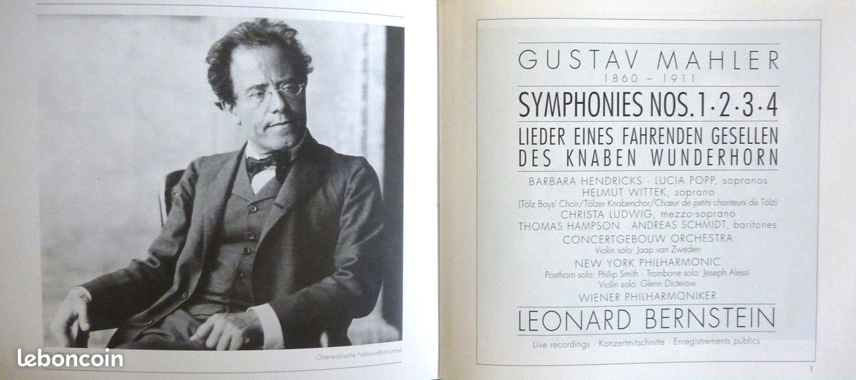 Coffret 16 CD : Intégrale des symphonies et lieder pour orchestre de Gustav MAHLER par Leonard BERNSTEIN / DEUTSCHE GRAMMOPHON / Musique classique (image 17)
