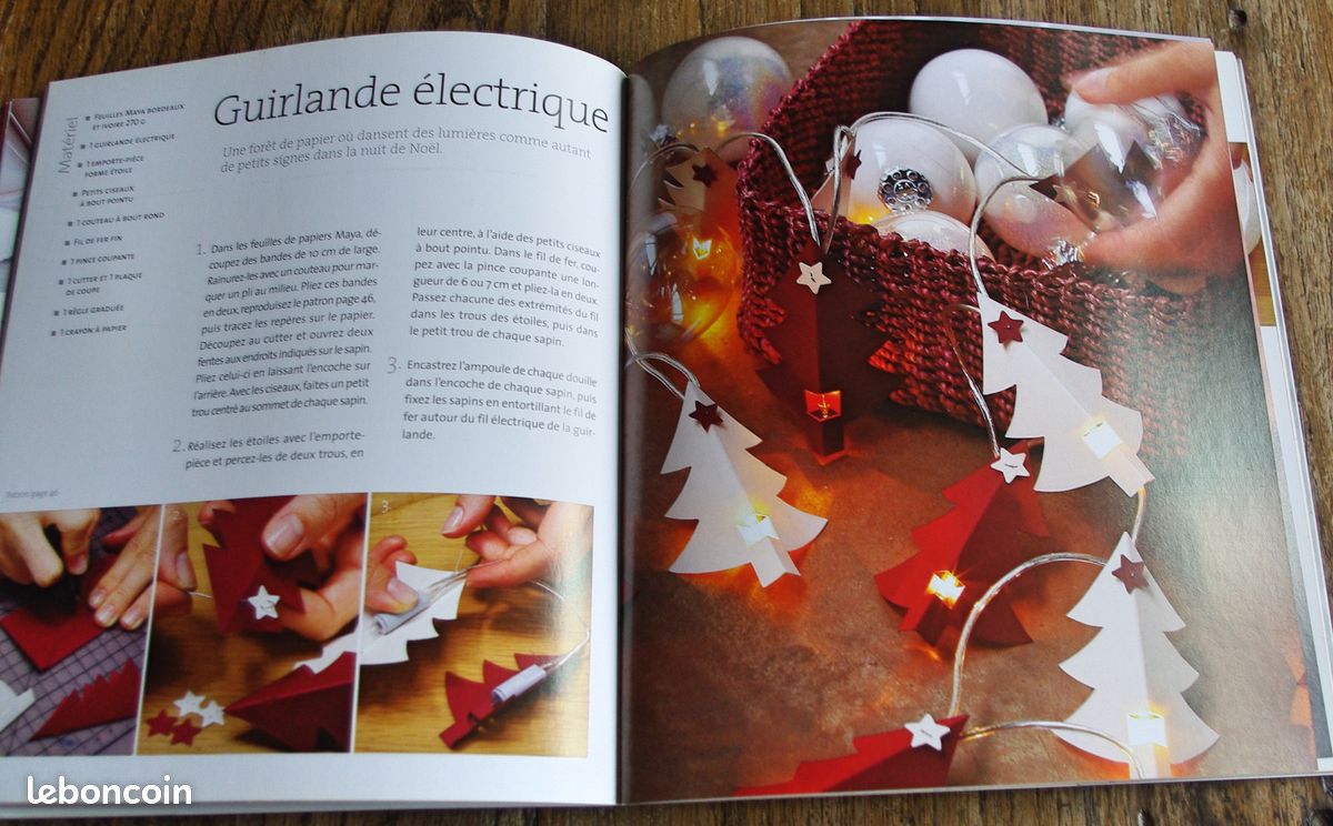 Noël raffiné tout en papier de Charlotte Vannier format broché - livre techniques artistiques (image 4)