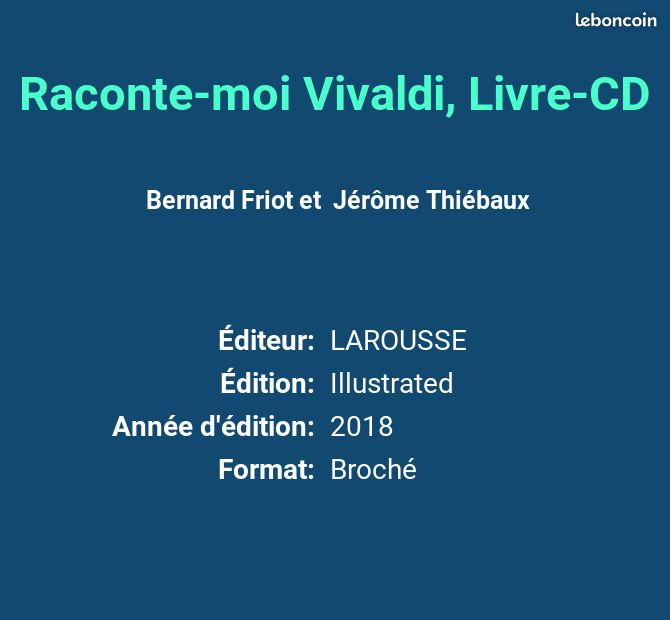 Raconte-moi Vivaldi, Livre-CD - Bernard Friot et Jérôme Thiébaux (image 2)