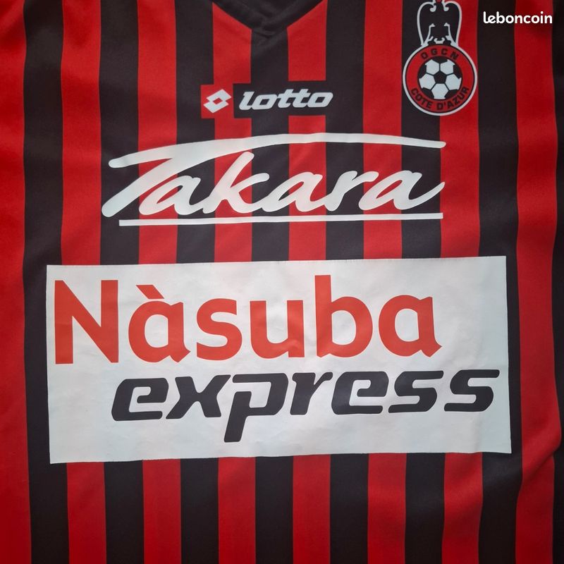Lotto Ogc Nice cote d'azur Takara Football shirt 2009 Size M