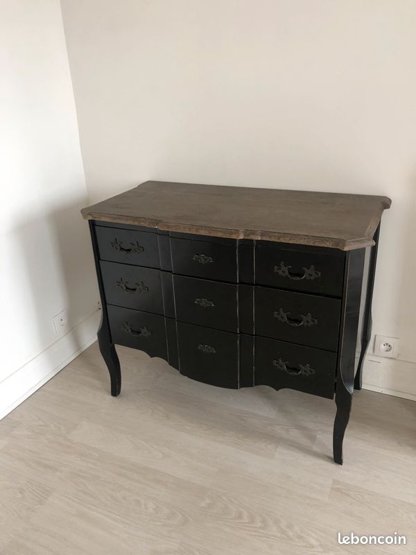 Commode et miroir Blanc d’ivoire (image 1)
