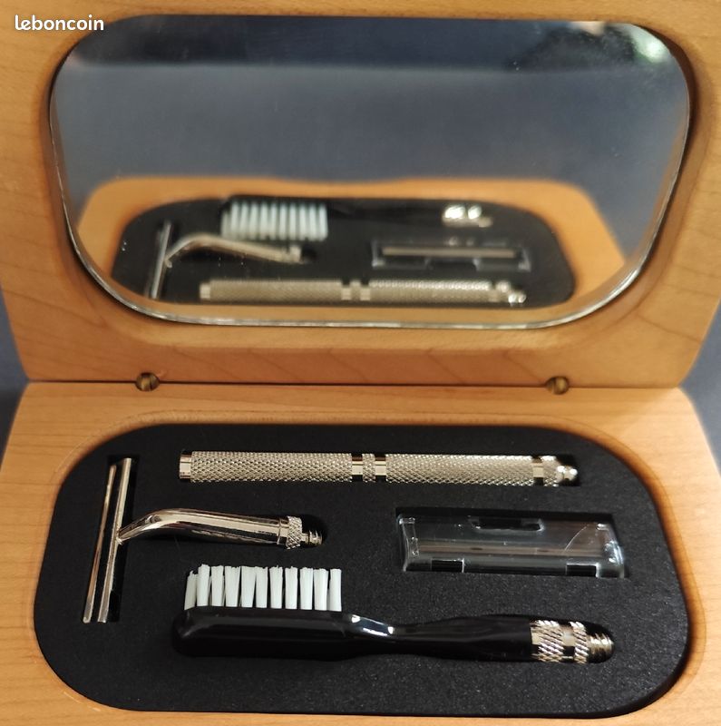 Coffret bois rasoir et brosse à dents (neuf) (image 4)