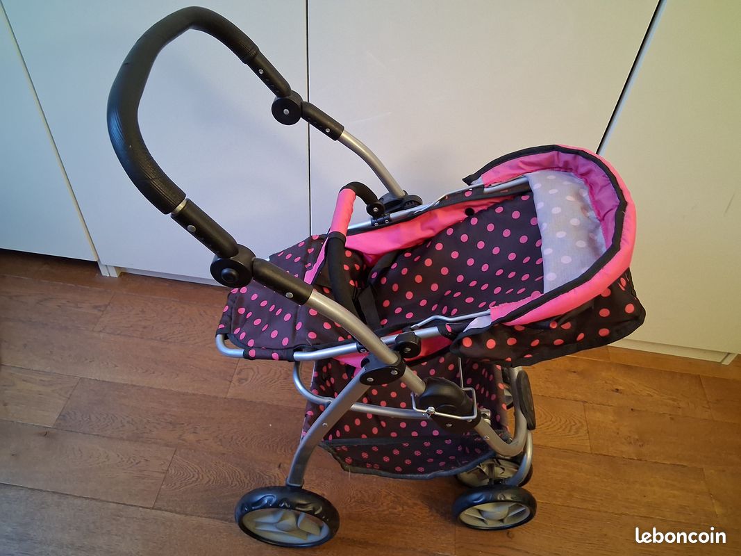 Ensemble Poussette Et Landau Pour Poupée Bébé - Pliable, Rose, Pour Enfants