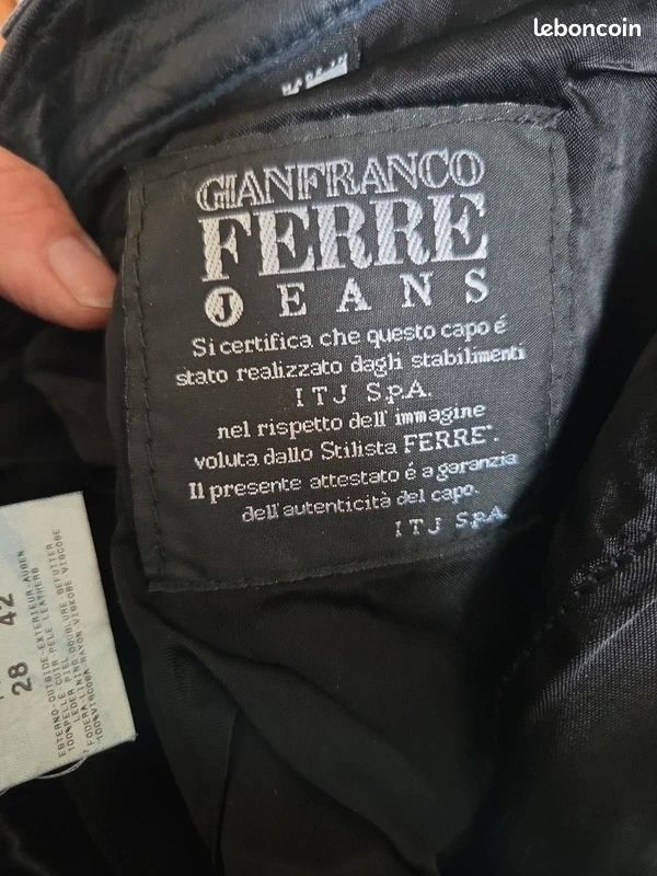 Pantalon cuir Gianfranco Ferré (image 9)