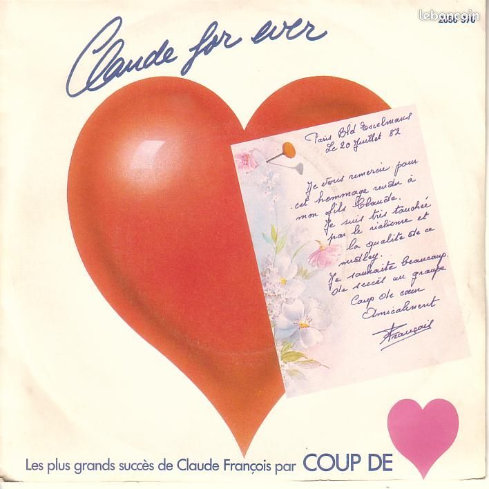 Disque vinyle 45T, 17cm - Coup De Cœur - Claude For Ever (image 1)
