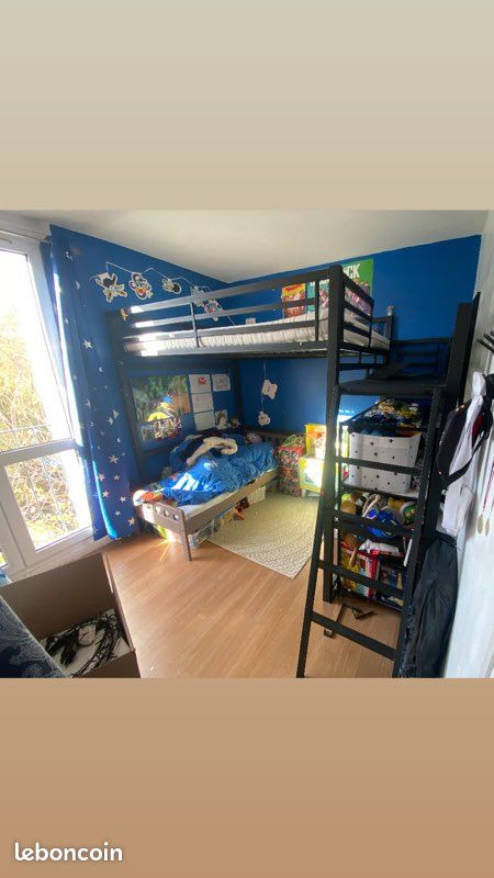 Lit mezzanine/bureau marque Fly, plate-forme 2 personnes (image 1)