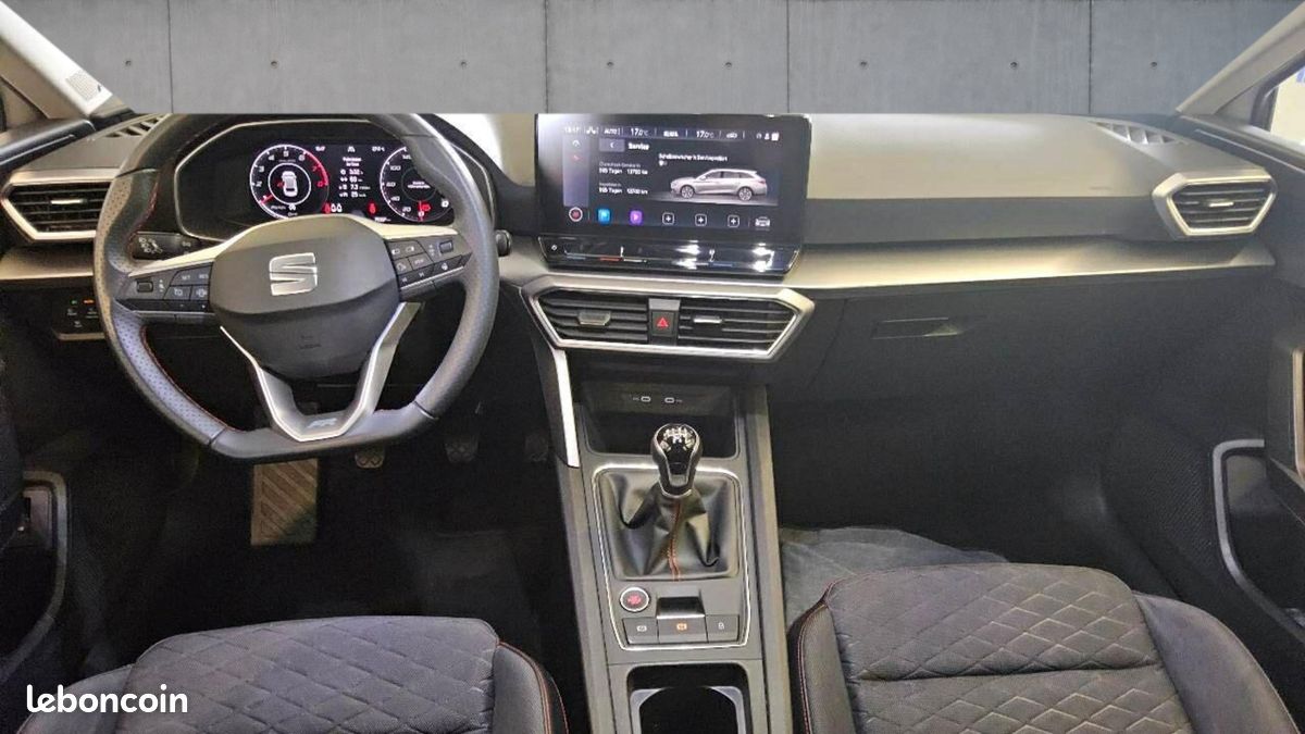 Seat leon sportstourer 1.5 tsi 150 fr – beatsaudio – caméra – attelage – hayon électrique – première main – tva récupérable (image 5)