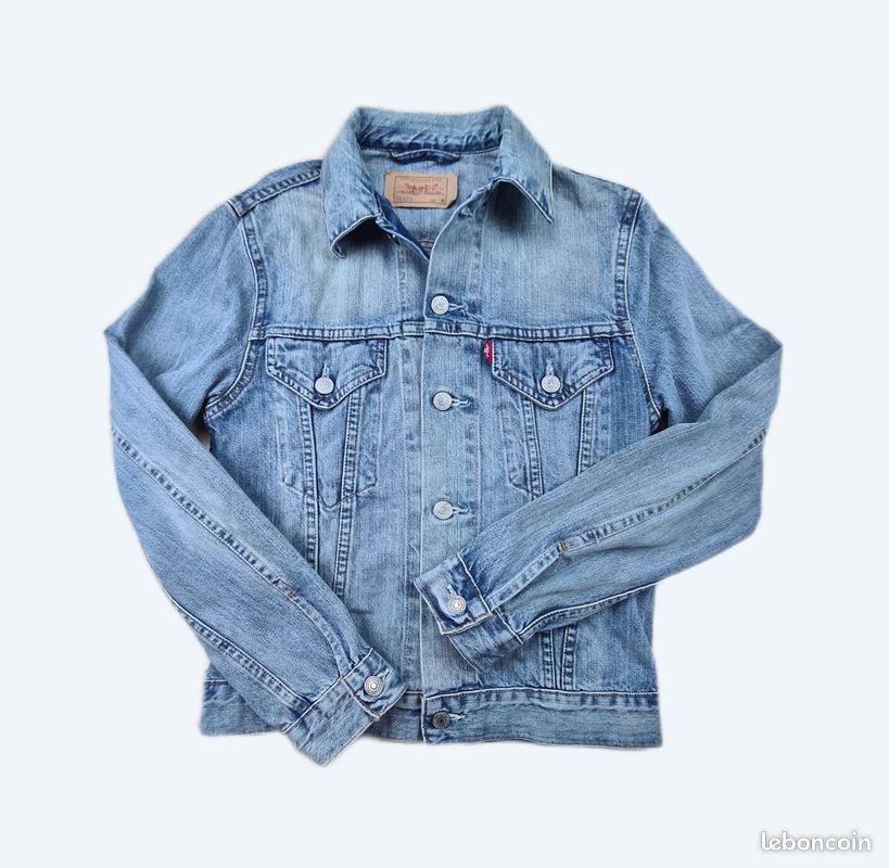 Veste Femme En Jean Levi's Taille M - Occasion Très Bon état (bleu Décontracté)
