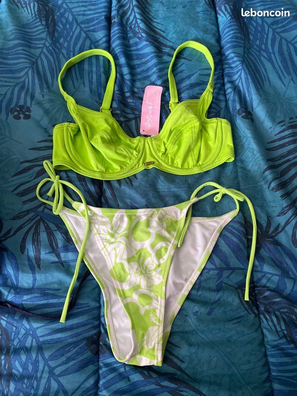 Bas De Maillot De Bain Lise Charmel Taille 40 – Blanc Mango, Réf. AB0385
