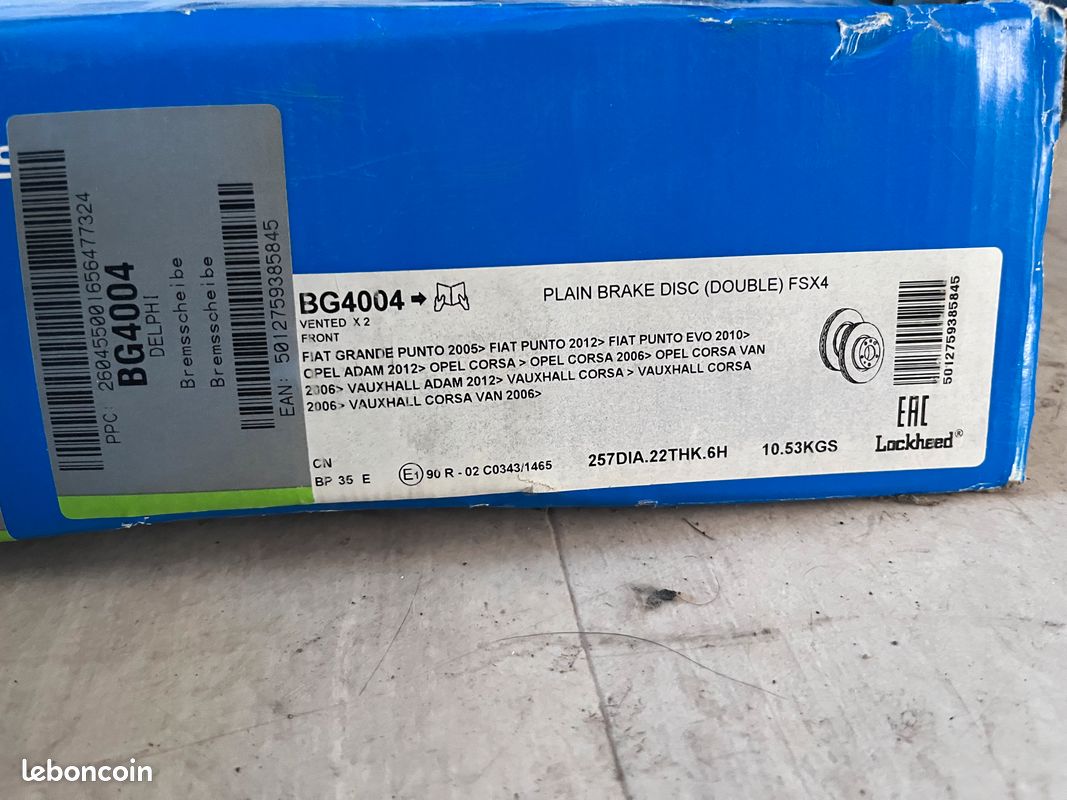 Disques de frein ventilé avant Opel/Fiat (image 2)