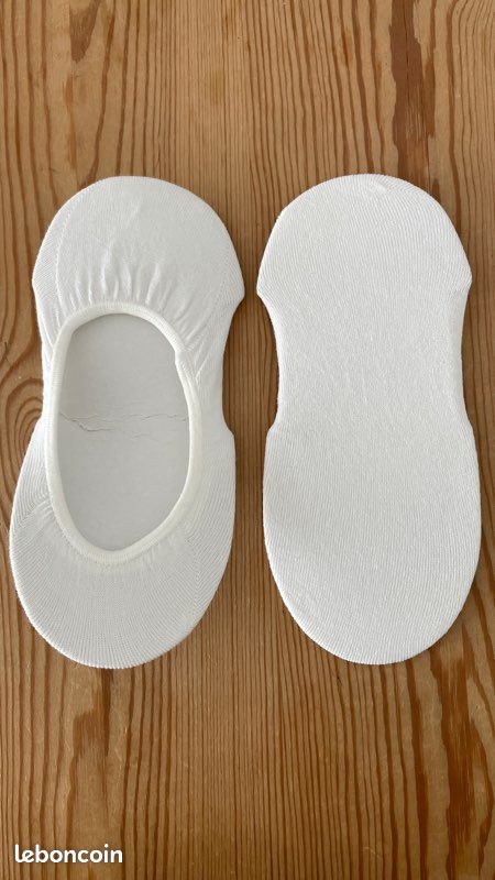 Lot de 2 paires de socquettes invisibles blanches (image 2)