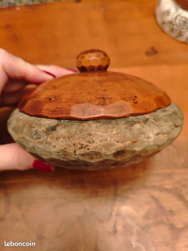 Boîte En Bois Tourné Artisanal - Création Unique N°439 - Vase Ou Objet Déco