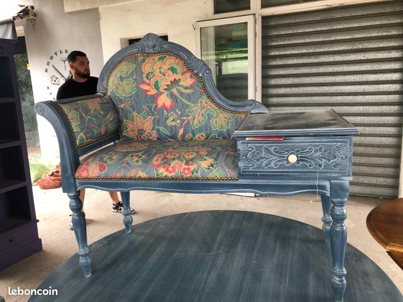 Commode/ vitrine/ Ensemble de Commodes et vitrine bois. Bleues (image 10)