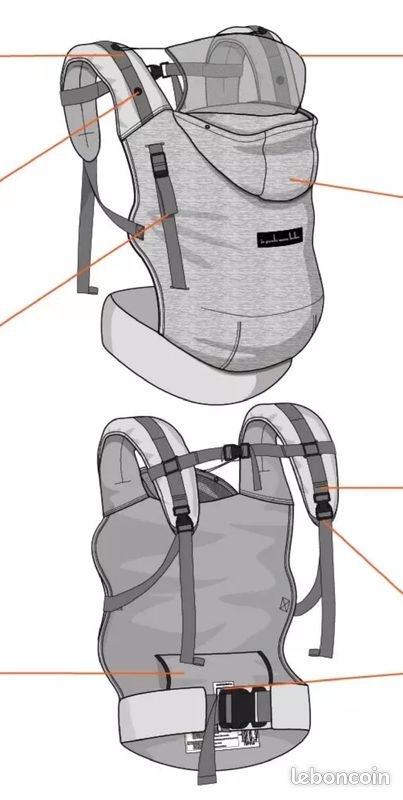 Porte-bébé physiologique HoodieCarrier JPMBB Love Radius