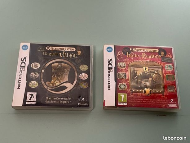 2 Jeux Professor Layton DS - La Boîte De Pandore Et L'Étrange Village
