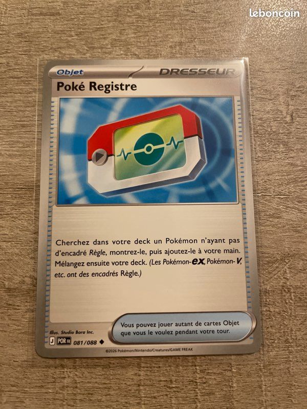 Cp397/carte pokémon poke registre neuve (image 1)